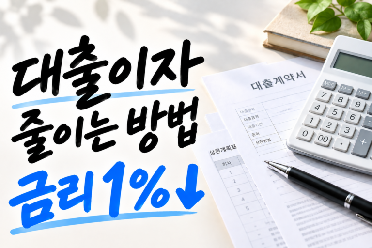 대출이자 줄이는 방법 인포그래픽