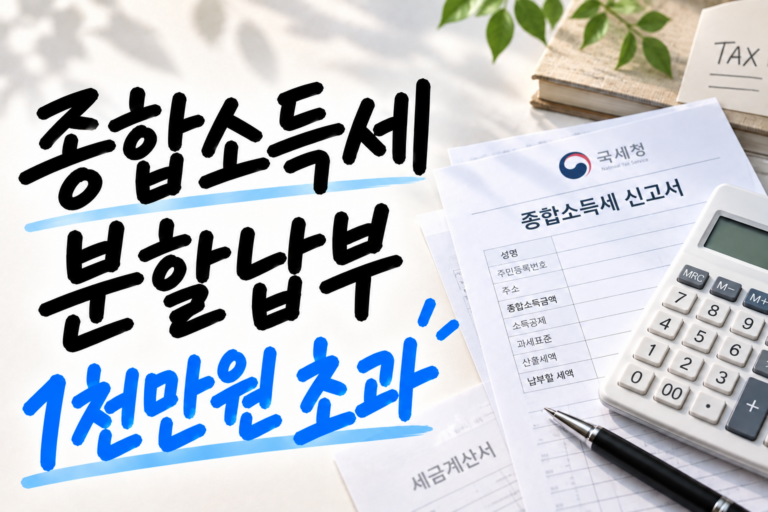 종합소득세 분할납부 안내