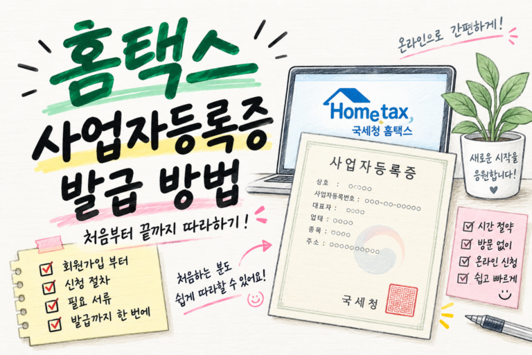 홈택스 사업자등록증 발급 가이드