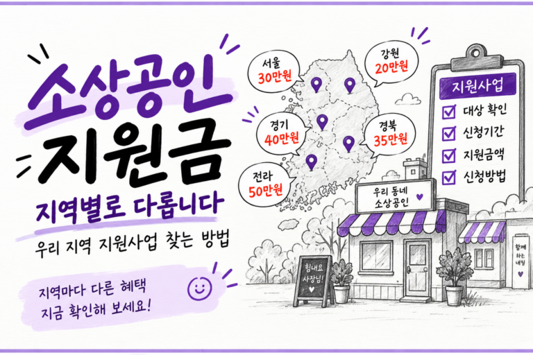 지역별 소상공인 지원금 안내