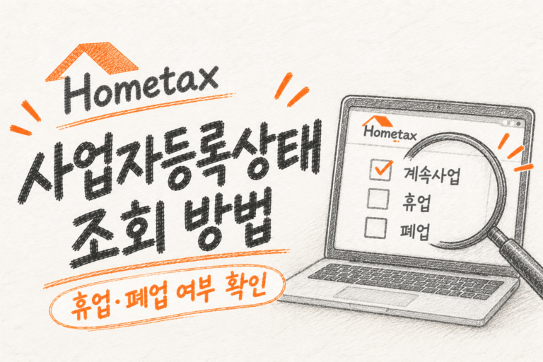 홈택스 사업자등록상태 조회 방법