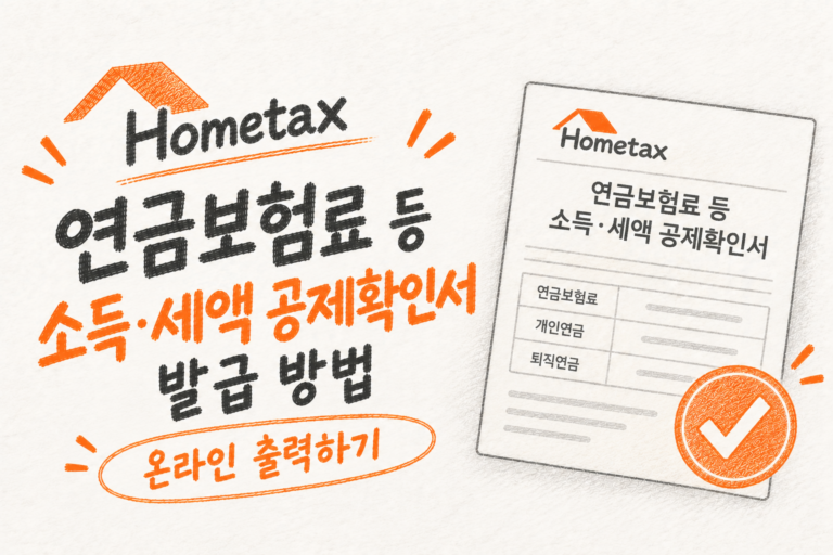 연금보험료 공제확인서 발급 안내