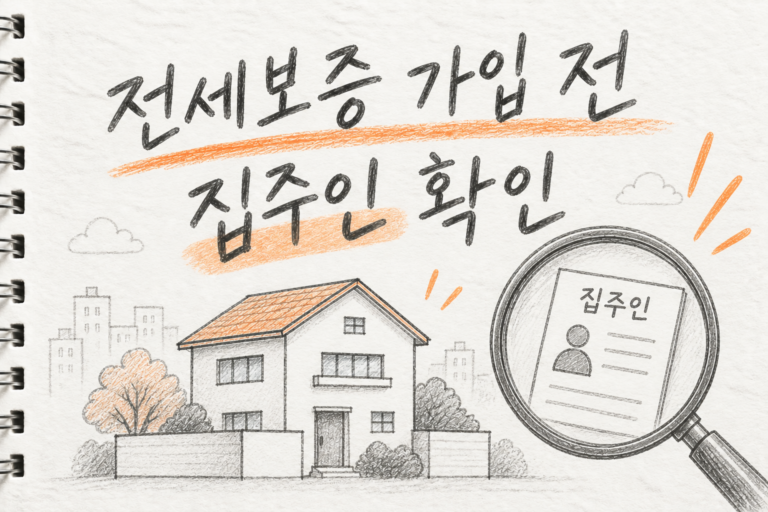 전세보증 가입 전 집주인 확인