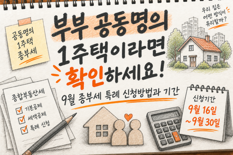 부부 공동명의 종부세 신청 가이드